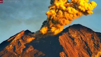 Звуки извержения вулкана