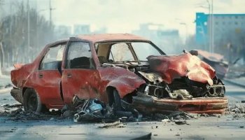 Звуки разбивания машины